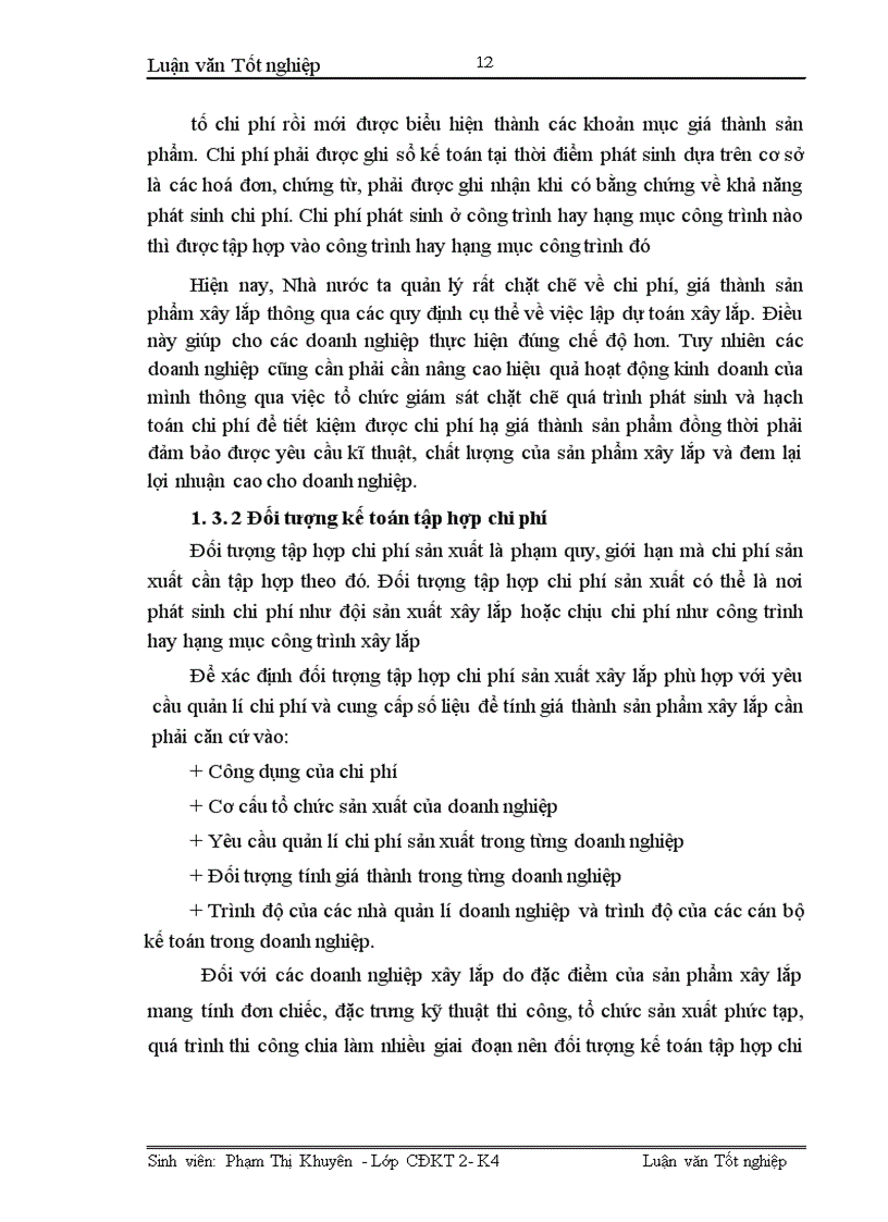 image for page Hoàn thiện công tác kế toán tập hợp chi phí sản xuất và tính giá thành sản phẩm xây lắp tại Xí nghiệp xây lắp H36 Công ty xây lắp hoá chất 1