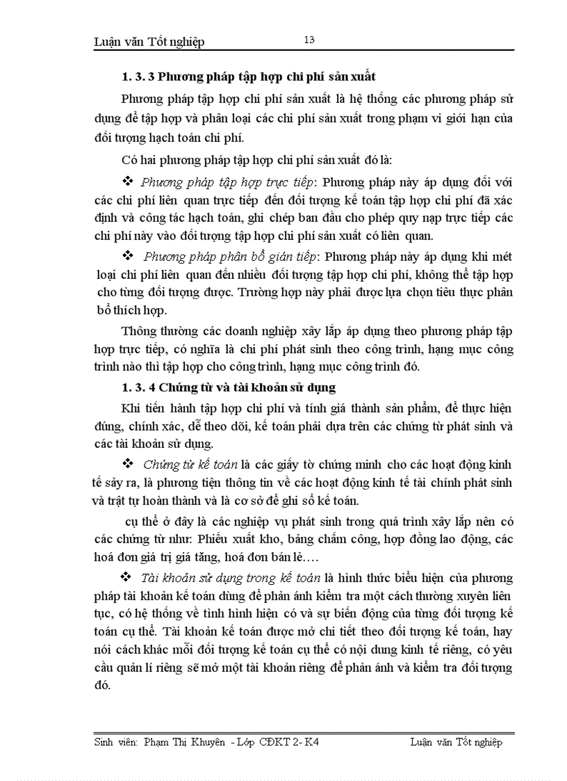 image for page Hoàn thiện công tác kế toán tập hợp chi phí sản xuất và tính giá thành sản phẩm xây lắp tại Xí nghiệp xây lắp H36 Công ty xây lắp hoá chất 1
