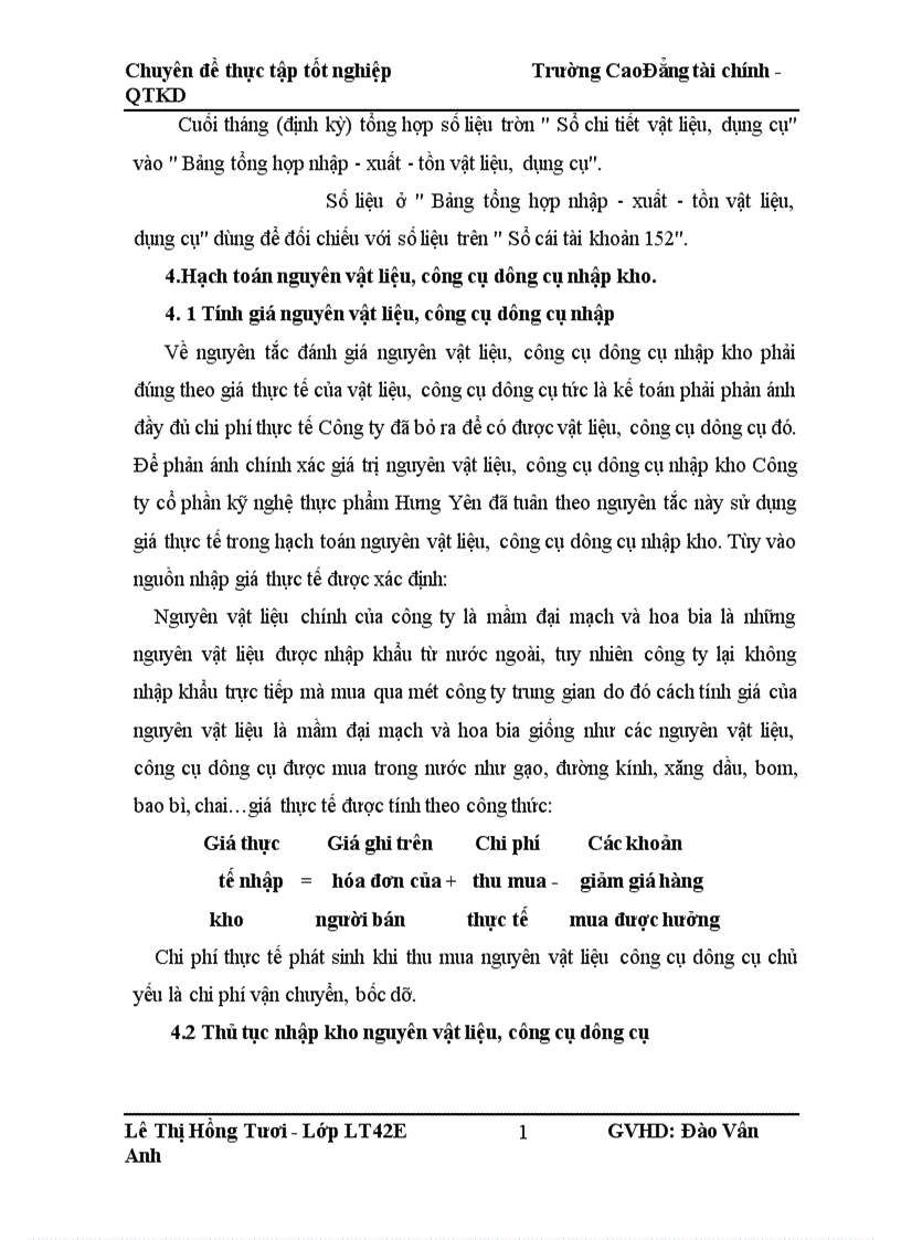 image for page Thực trạng kế toán nguyên vật liệu tại Công ty RFTECH VIỆT NAM