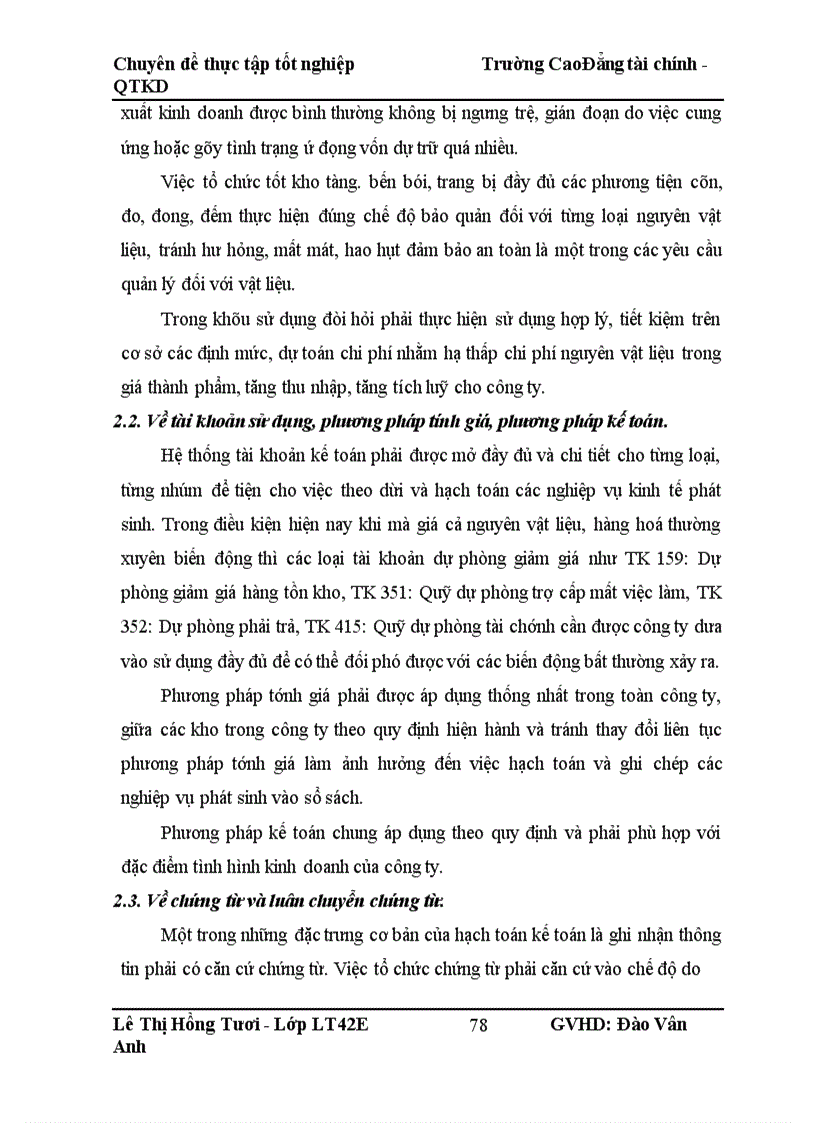 image for page Thực trạng kế toán nguyên vật liệu tại Công ty RFTECH VIỆT NAM