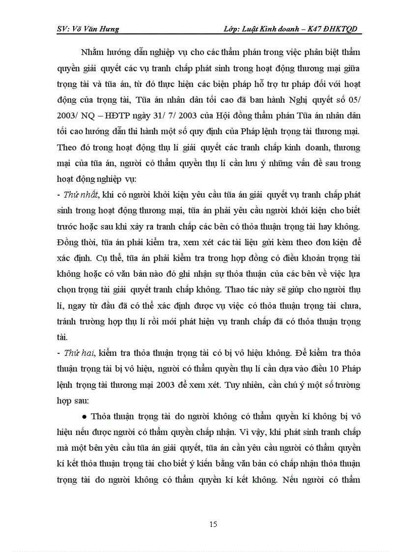 image for page Thẩm quyền của trọng tài thương mại