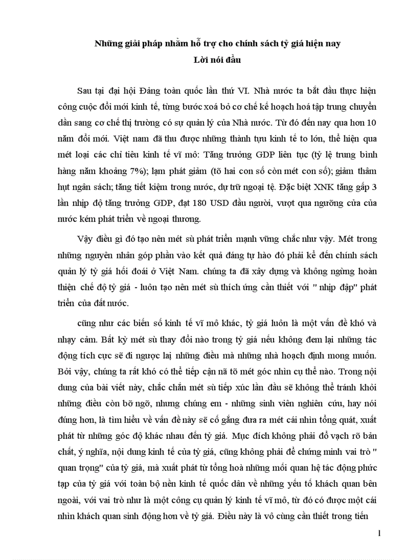 image for page Những giải pháp nhằm hỗ trợ cho chính sách tỷ giá hiện nay