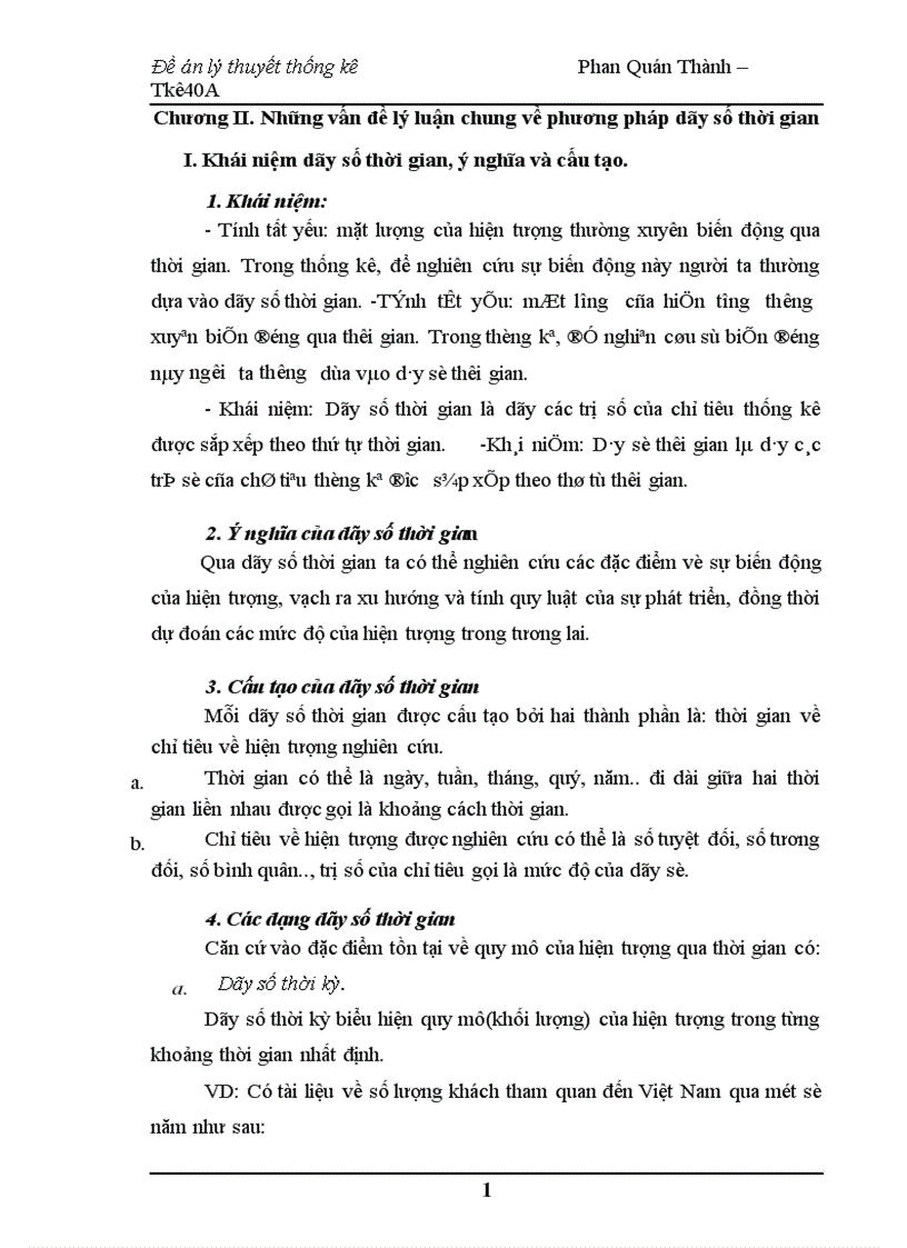 image for page Dãy số thời gian trong việc phân tích và dự đoán thống kê về Du Lịch