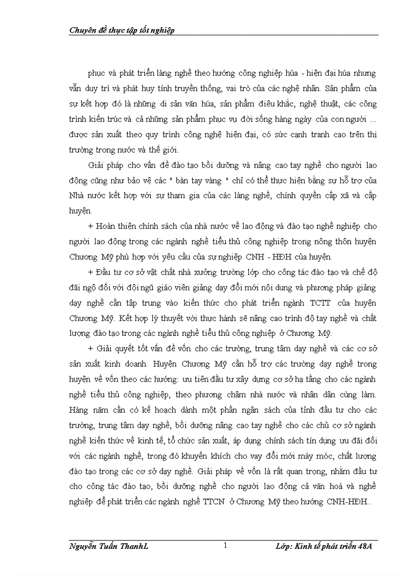 image for page Thực trạng và giải pháp phát triển làng nghề ở huyện Chương Mỹ Hà Nội