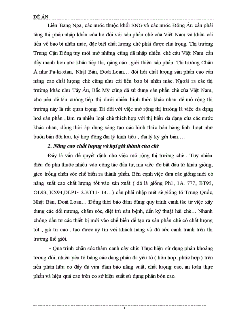 image for page Phương hướng và biện pháp thúc đẩy xuất khẩu chè của Việt Nam trong thời gian tới