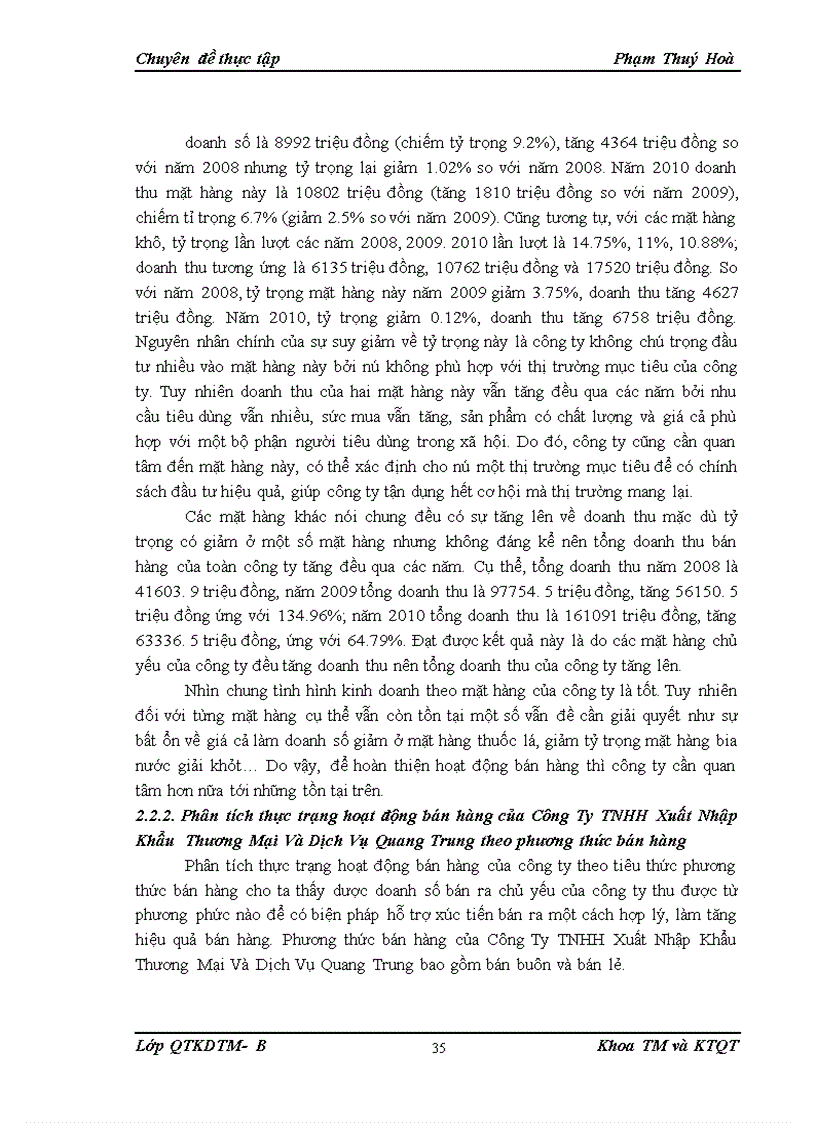 image for page hoạt động bán hàng của công ty tnhh xuất nhập khẩu thương mại và dịch vụ quang trung thực trạng và giải pháp