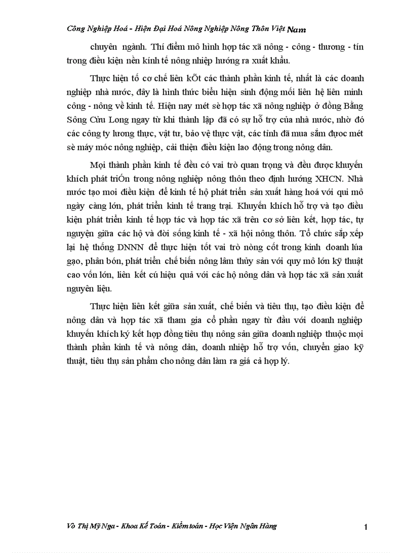 image for page Công Nghiệp Hoá Hiện Đại Hoá Nông Nghiệp Nông Thôn Việt Nam