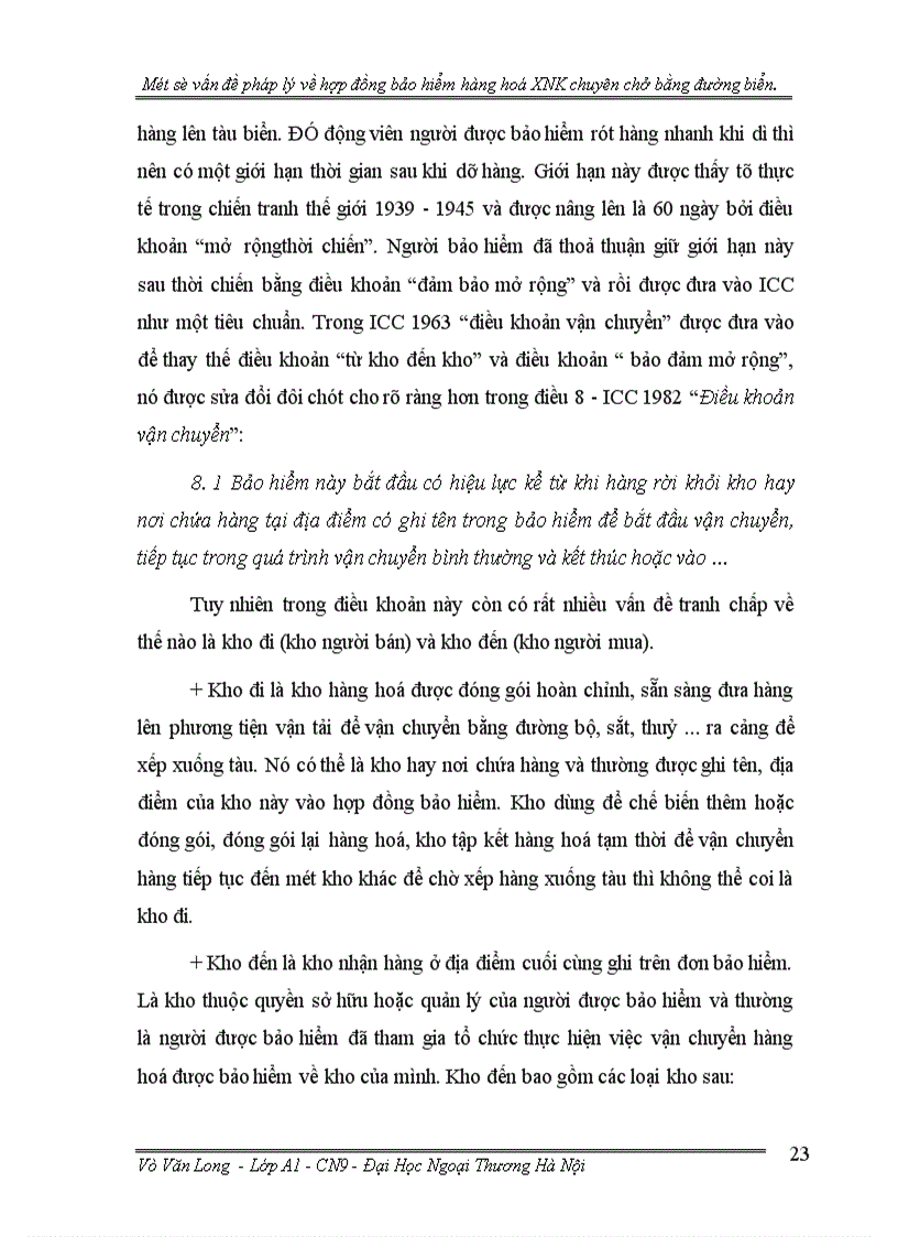 image for page Một số vấn đề pháp lý về hợp đồng bảo hiểm hàng hoá xuất nhập khẩu chuyên chở bằng đường biển