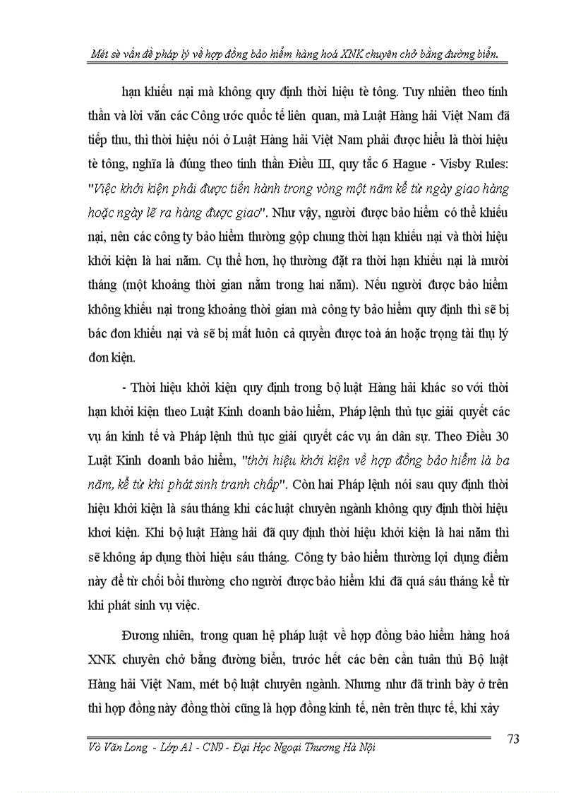 image for page Một số vấn đề pháp lý về hợp đồng bảo hiểm hàng hoá xuất nhập khẩu chuyên chở bằng đường biển