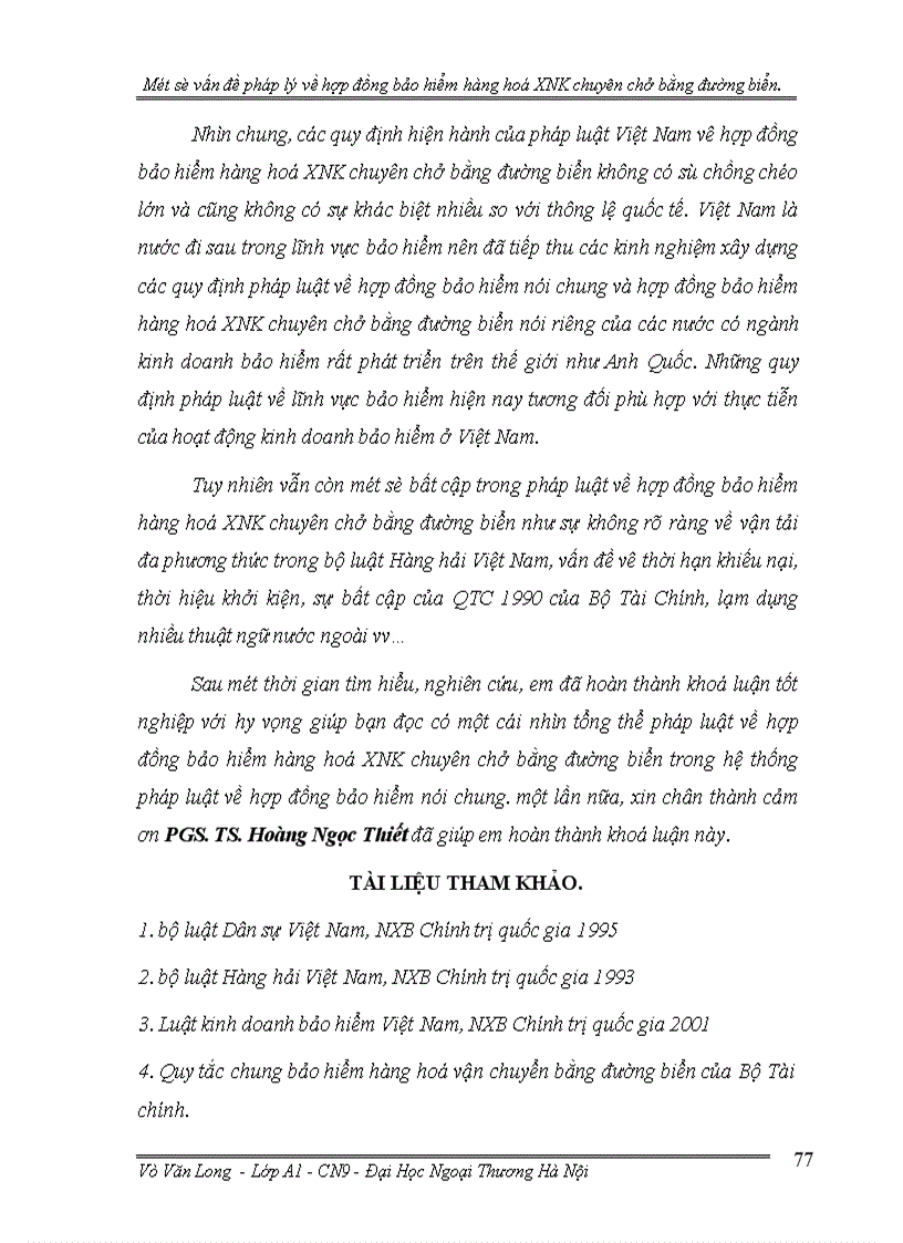 image for page Một số vấn đề pháp lý về hợp đồng bảo hiểm hàng hoá xuất nhập khẩu chuyên chở bằng đường biển