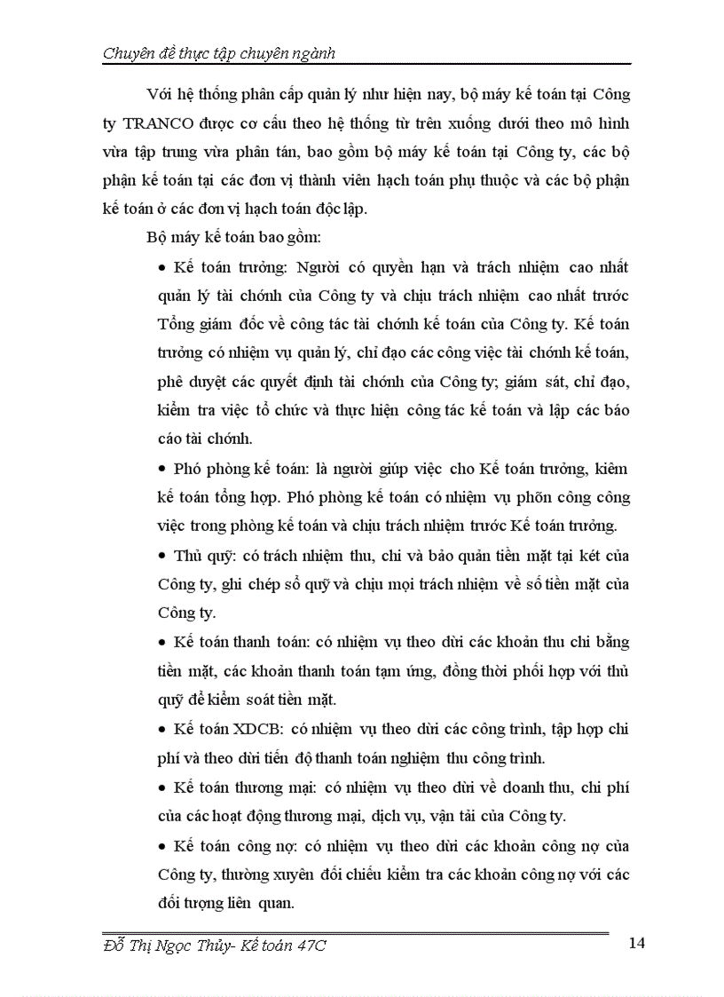 image for page Hoàn thiện kế toán chi phí sản xuất và tính giá thành sản phẩm xây lắp tại Công ty Vận tải và Xây dựng TRANCO