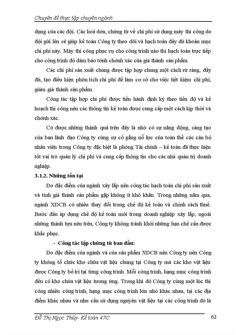image for page Hoàn thiện kế toán chi phí sản xuất và tính giá thành sản phẩm xây lắp tại Công ty Vận tải và Xây dựng TRANCO