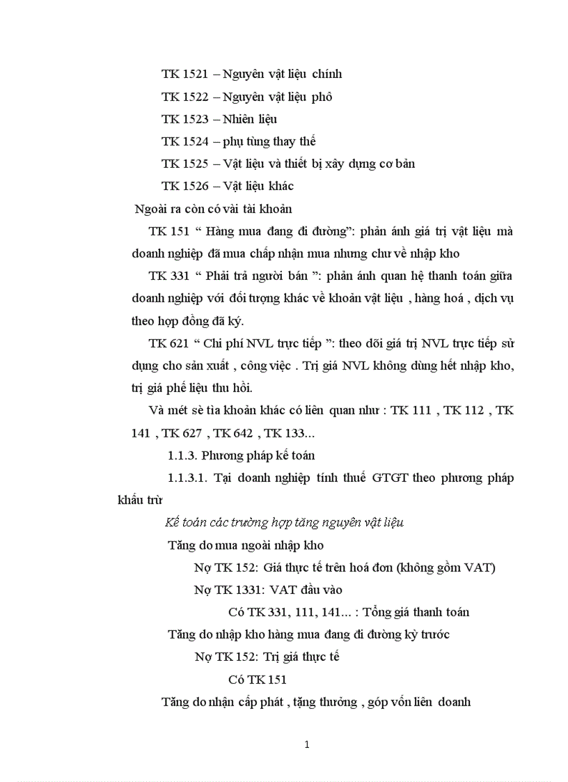 image for page Kế toán nguyên vật liệu vật liệu và công cụ dụng cụ tại Xí nghiệp 22 Công ty 22 BQP 1