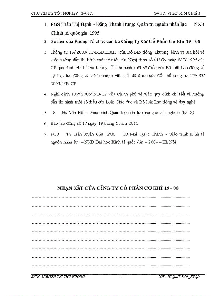 image for page Một số giải pháp nhằm nâng cao hiệu quả sử dụng nguồn nhân lực tại Công Ty Cổ Phần Cơ Khí 19 08