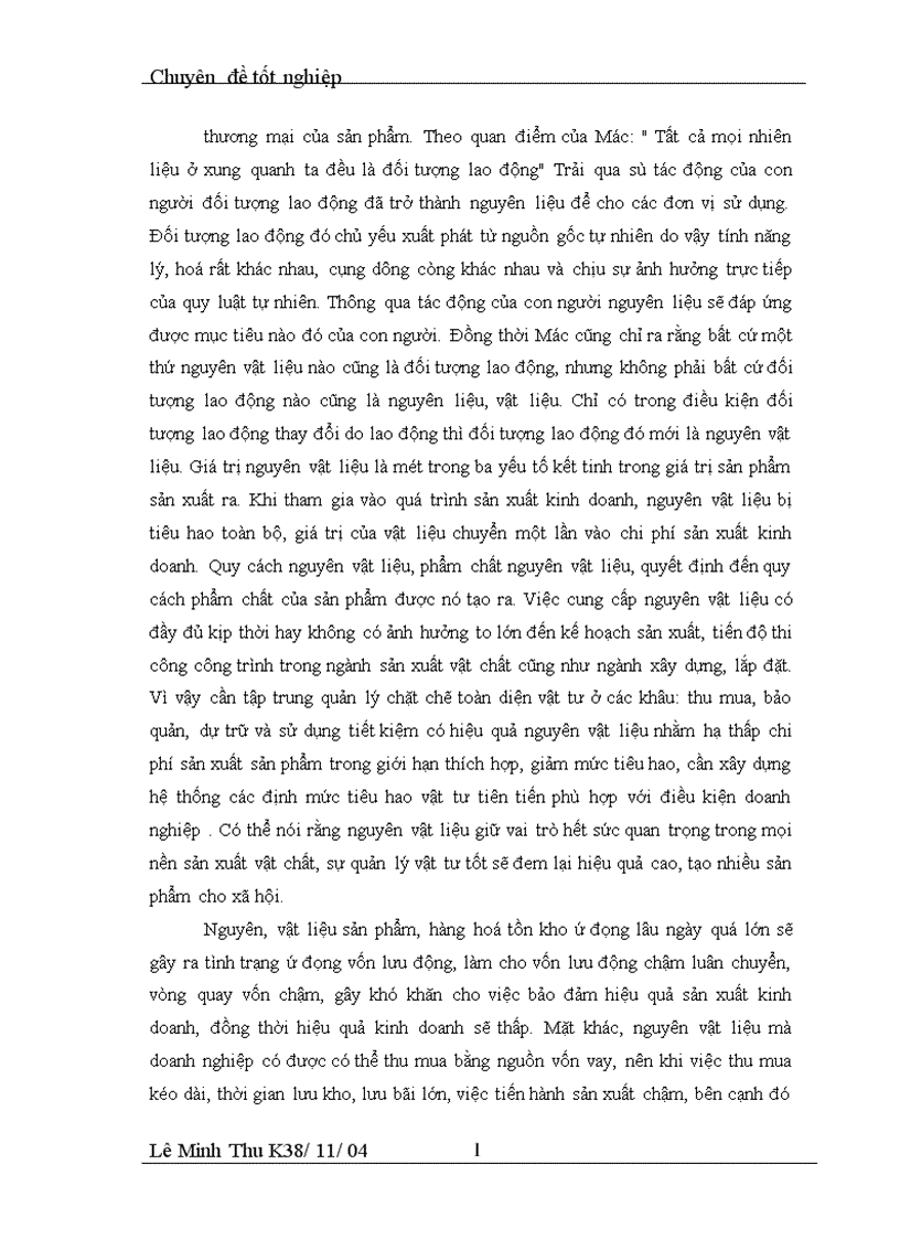 image for page Thực trạng và các giải pháp chủ yêú nâng cao hiệu quả tổ chức quản lý sử dụng vật tư tại Công ty cơ khí may Gia Lâm