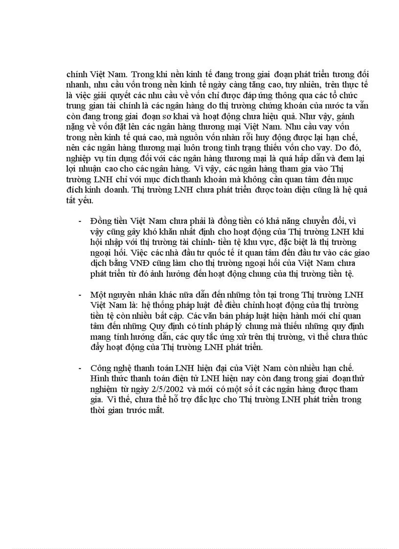 image for page Thực trạng hoạt động của thị trường liên ngân hàng Việt Nam