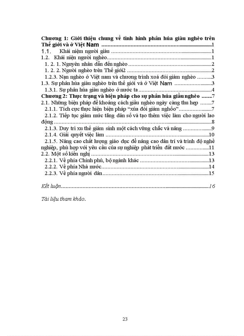 image for page Thực trạng và biện pháp cho sự phân hóa giầu nghèo ở Việt Nam