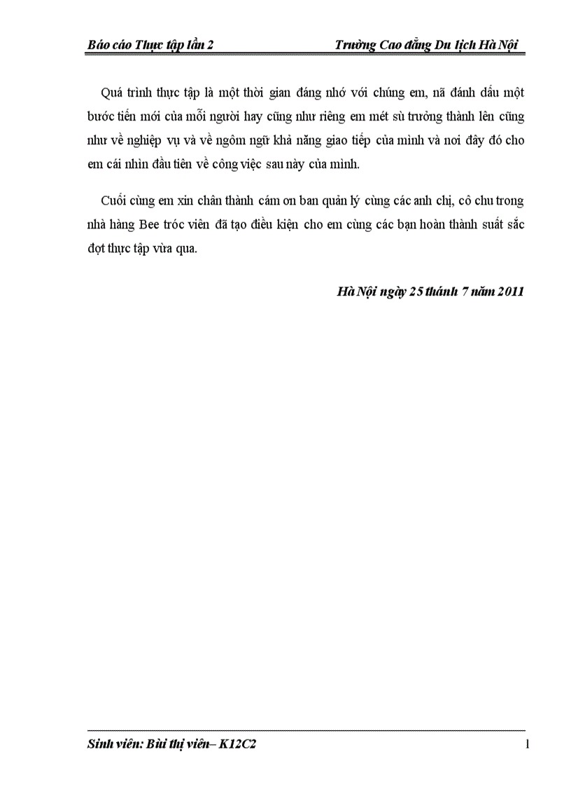 image for page Báo cáo thực tập về du lịch