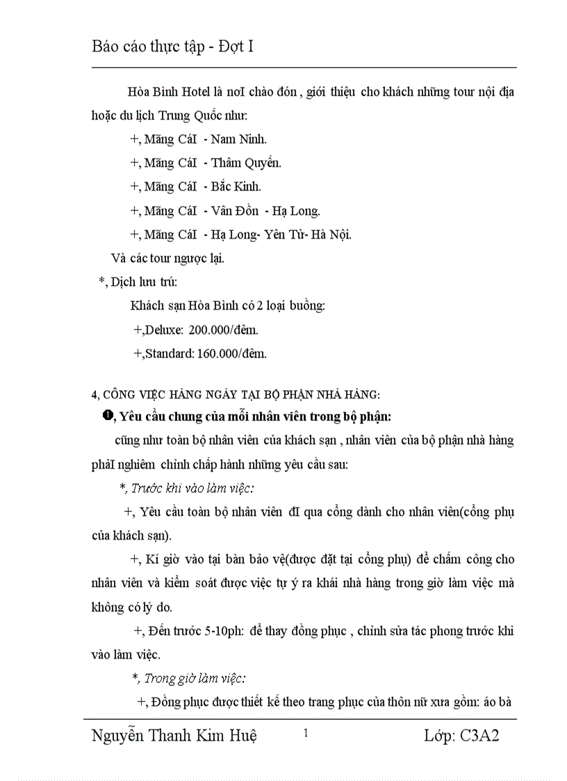 image for page Báo cáo thực tập tổng hợp tại Khách sạn Hòa Bình