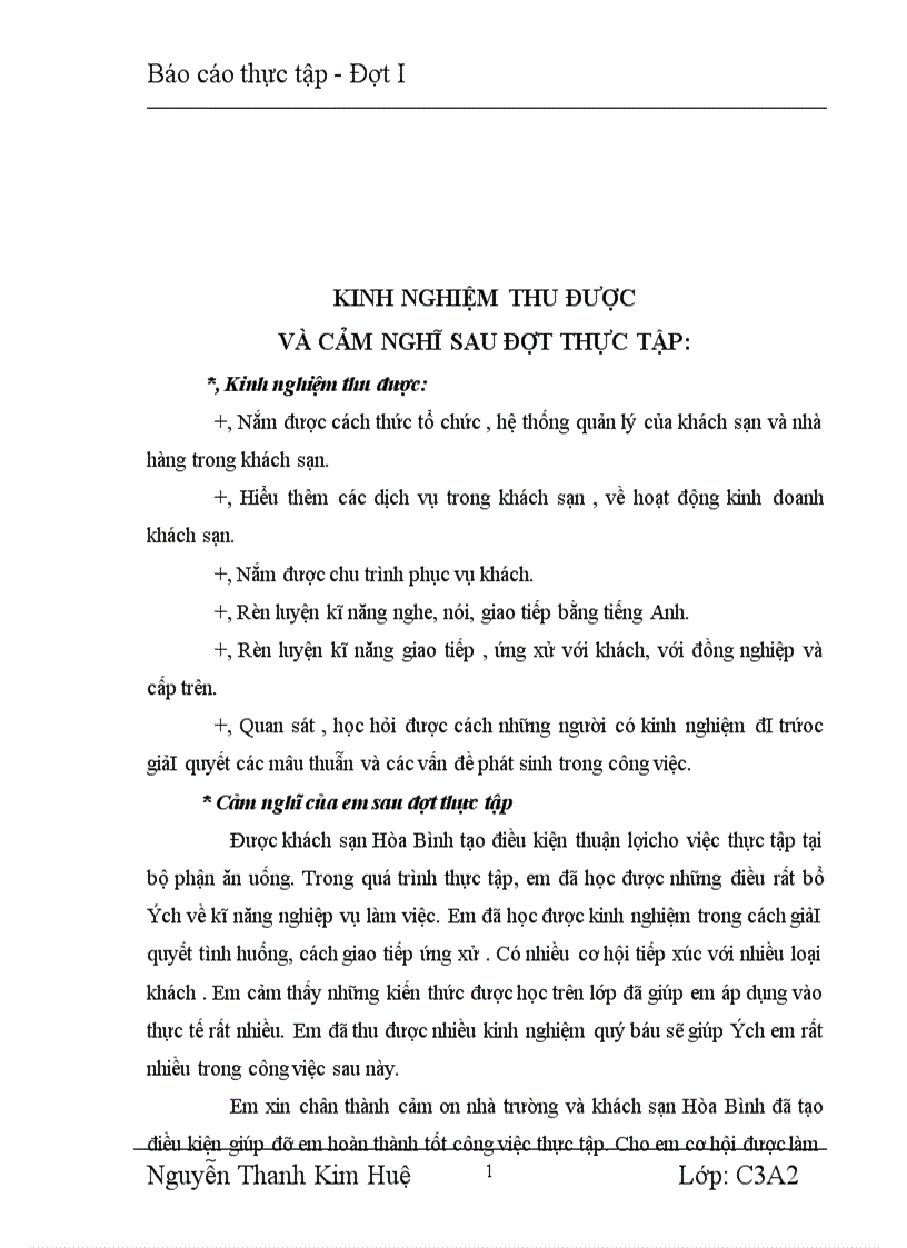 image for page Báo cáo thực tập tổng hợp tại Khách sạn Hòa Bình