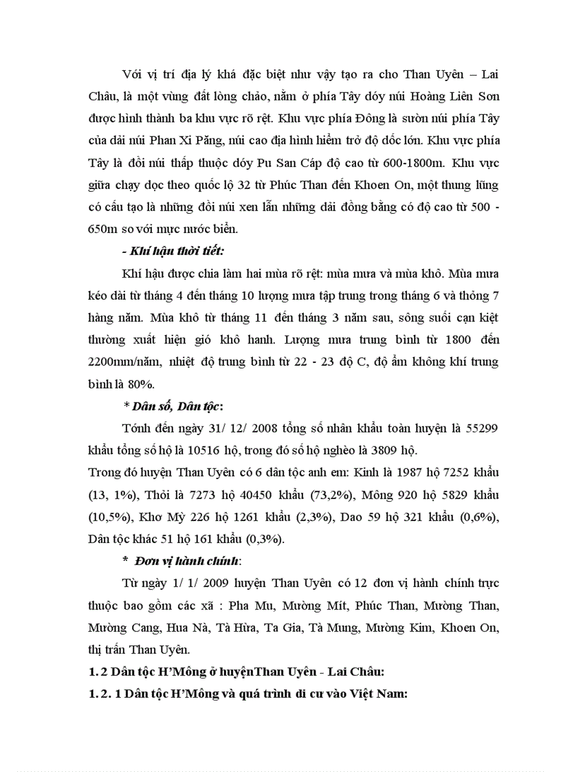 image for page Đời sống văn hoá tinh thần của dân tộc H Mông ở Than Uyên Lai Châu thông qua một số lễ hội