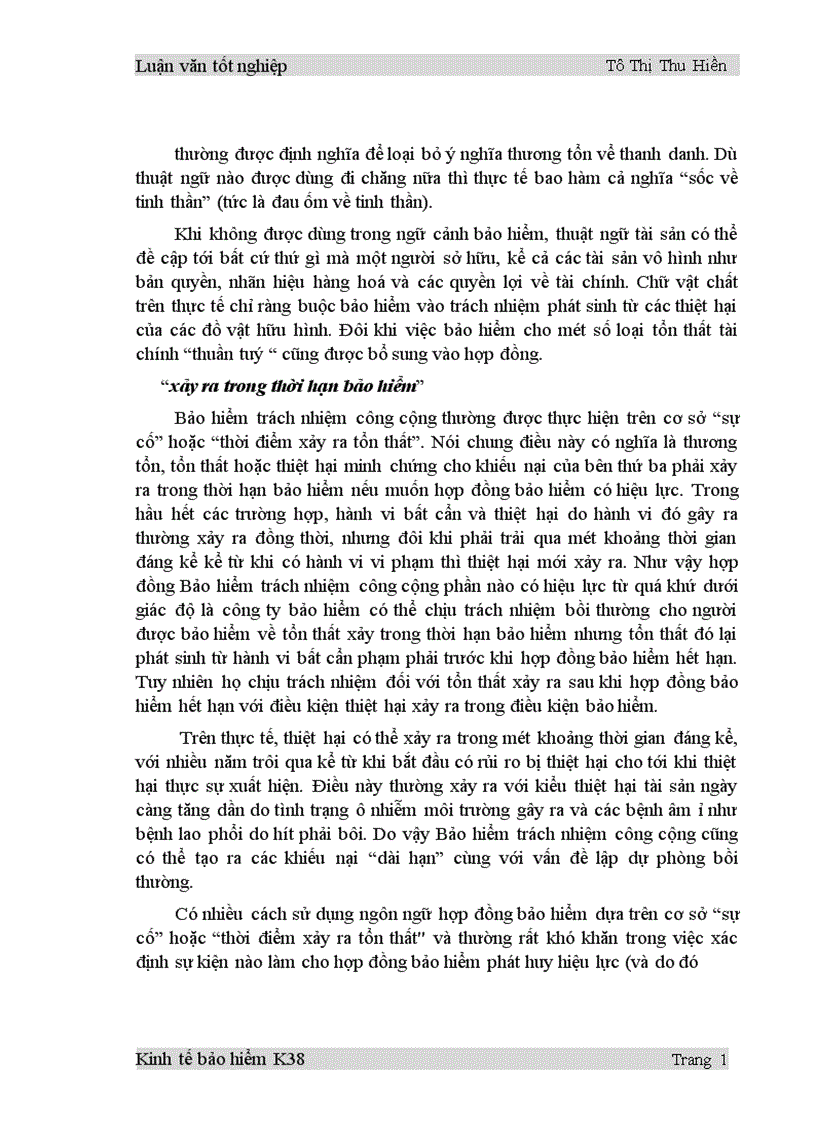 image for page Một số vấn đề lý luận và thực tiễn triển khai nghiệp vụ Bảo hiểm trách nhiệm công cộng tại Công ty Bảo hiểm Hà Nội giai đoạn 2000 2005 1