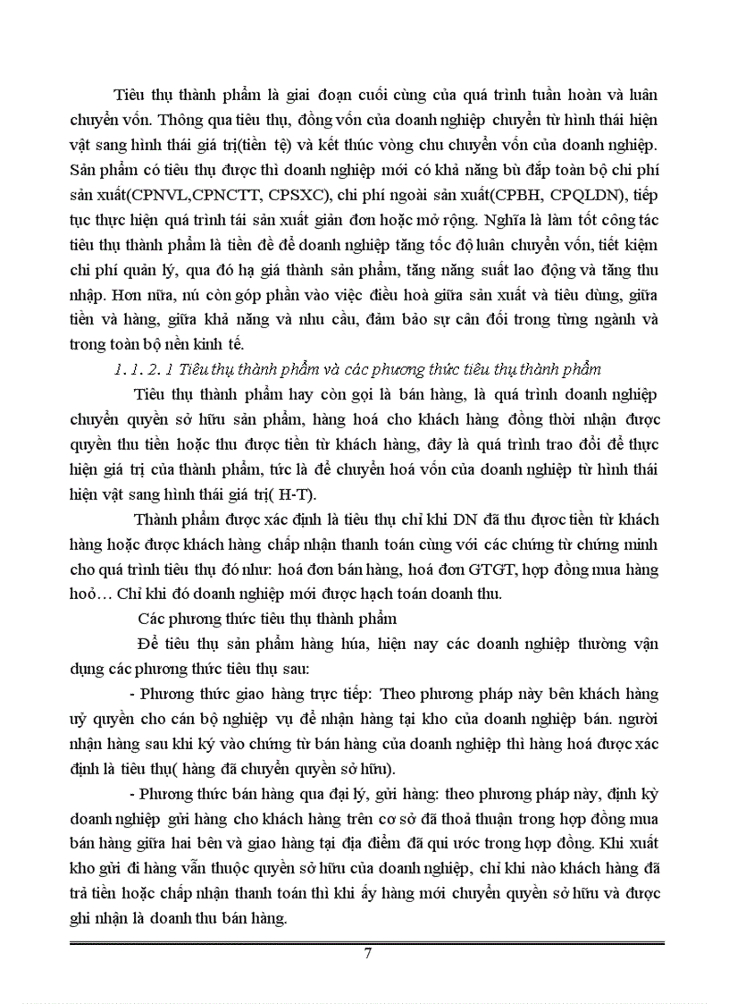 image for page Tổ chức công tác kế toán thành phẩm và tiêu thụ thành phẩm và xác định kết quả tiêu thụ ở công ty cơ khí Hà Nội 1