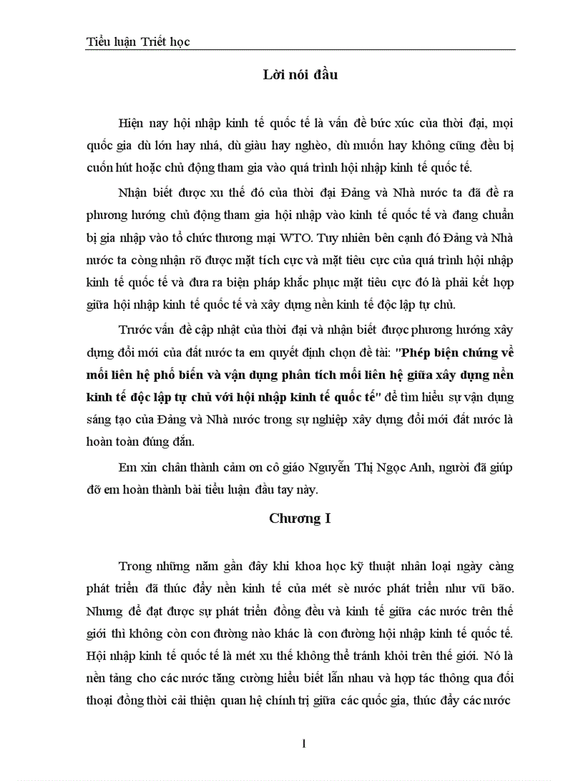image for page Phép biện chứng về mối liên hệ phố biến và vận dụng phân tích mối liên hệ giữa xây dựng nền kinh tế độc lập tự chủ với hội nhập kinh tế quốc tế 1