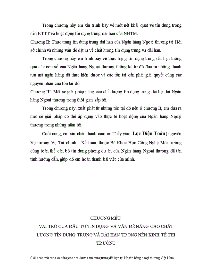 image for page Giải pháp nhằm nâng cao chất lượng tín dụng trung dài hạn tại Ngân hàng Ngoại thương Việt Nam 1