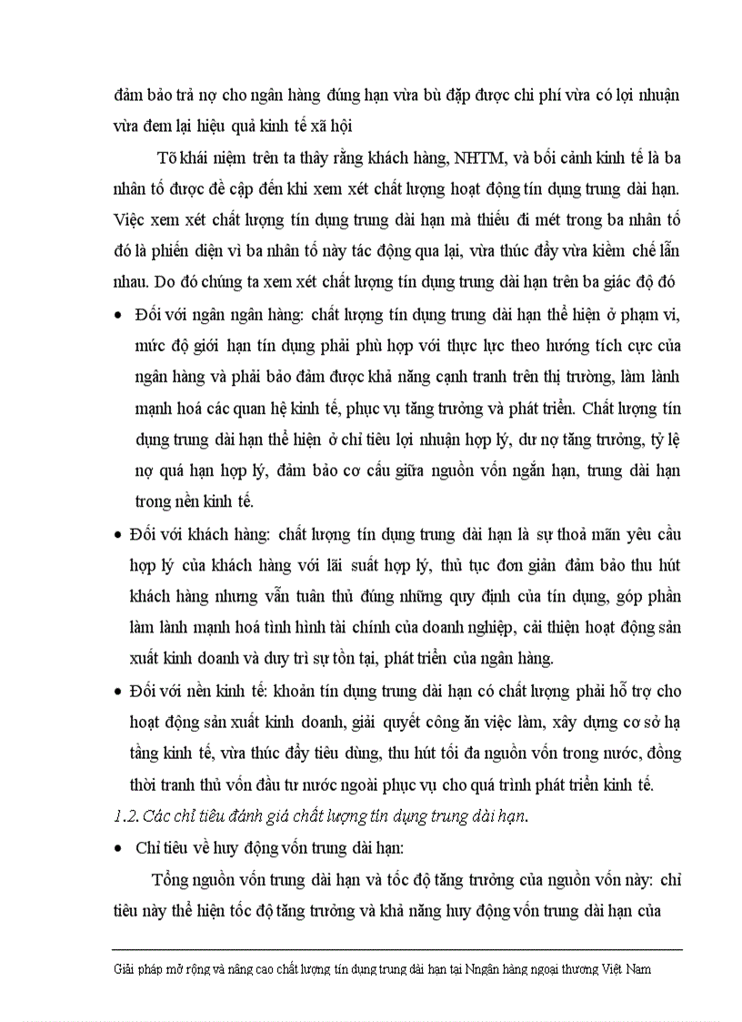 image for page Giải pháp nhằm nâng cao chất lượng tín dụng trung dài hạn tại Ngân hàng Ngoại thương Việt Nam 1