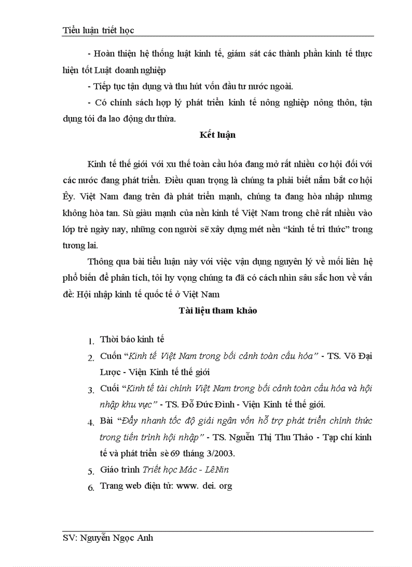 image for page khả năng và hiện thực của kinh tế Việt Nam khi hội nhập