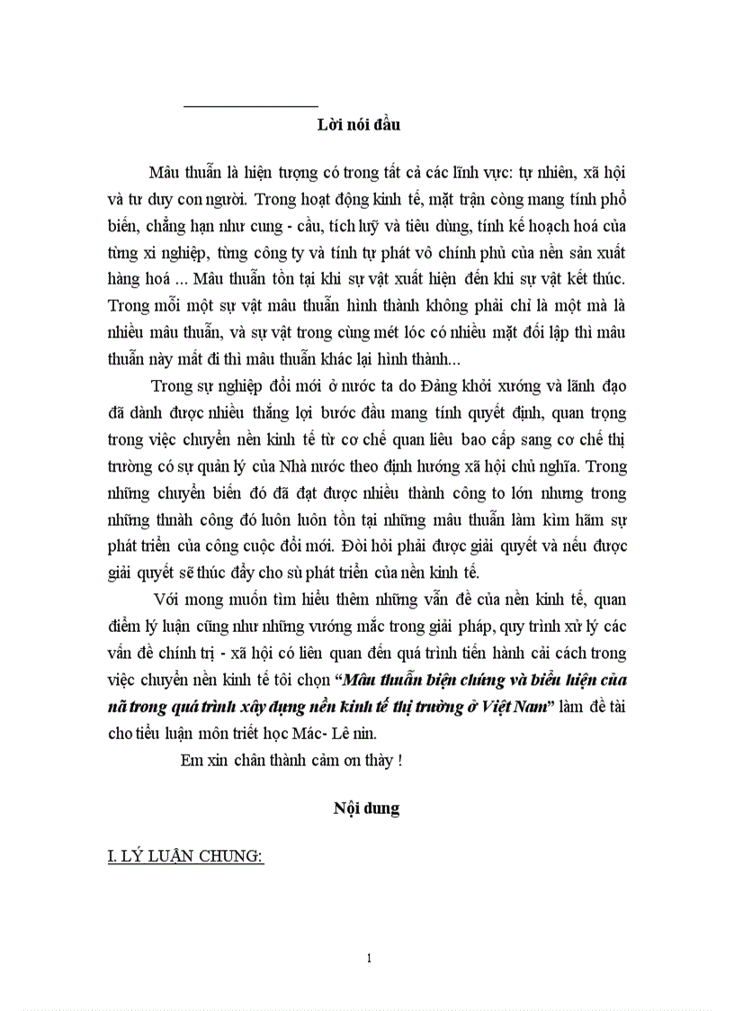 image for page Mâu thuẫn biện chứng và biểu hiện của nó trong quá trình xây dựng nền kinh tế thị trường ở Việt Nam 1