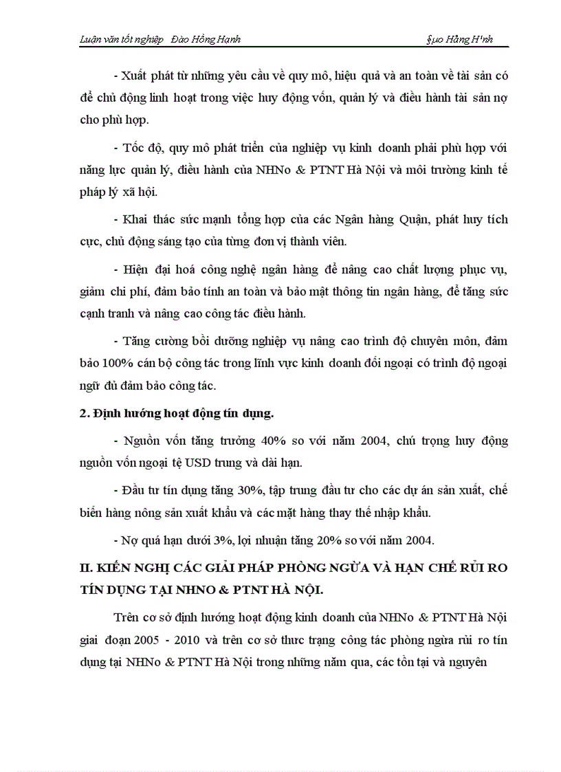 image for page Một số giải pháp phòng ngừa và hạn chế rủi ro tín dụng tại ngân hàng nông nghiệp và phát triển nông thôn Hà Nội 1