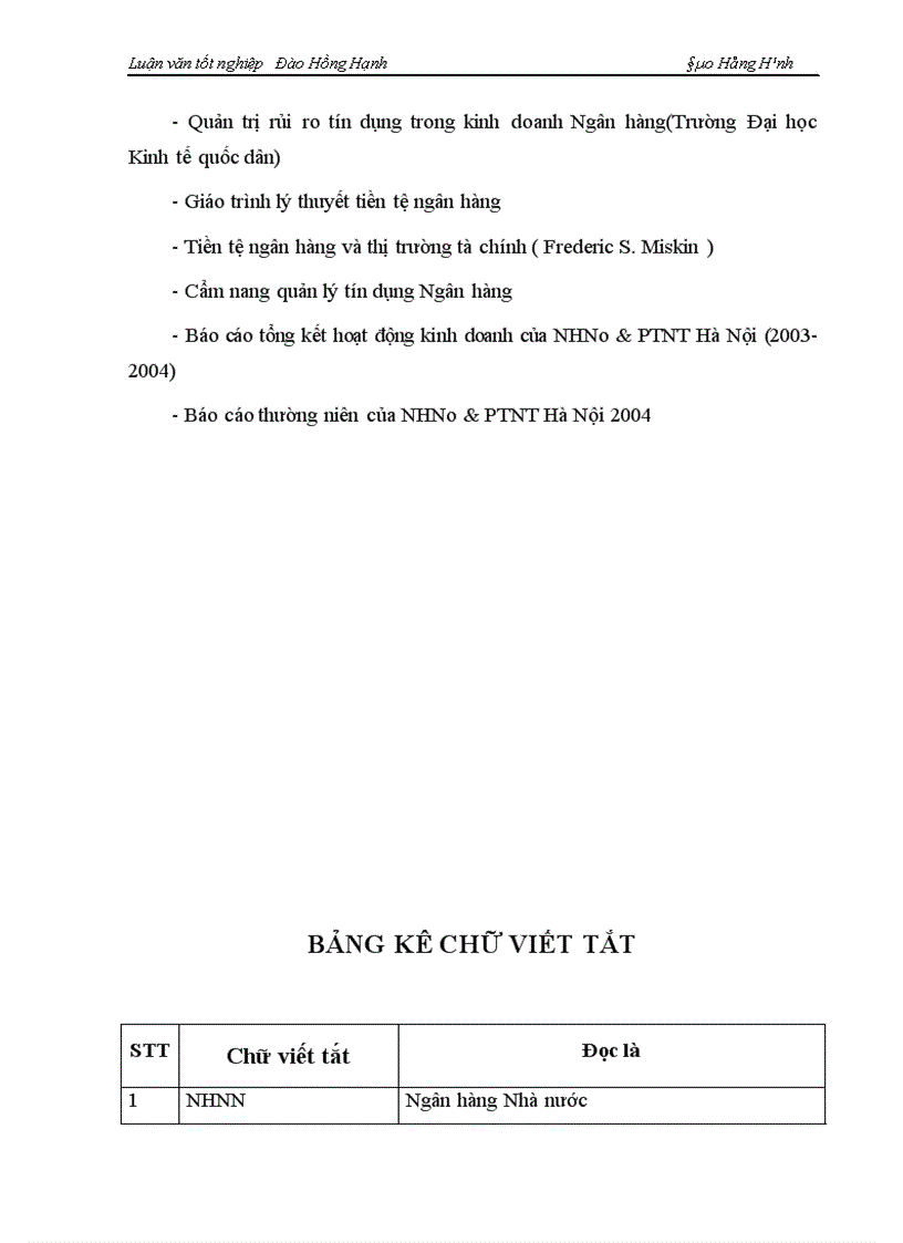 image for page Một số giải pháp phòng ngừa và hạn chế rủi ro tín dụng tại ngân hàng nông nghiệp và phát triển nông thôn Hà Nội 1