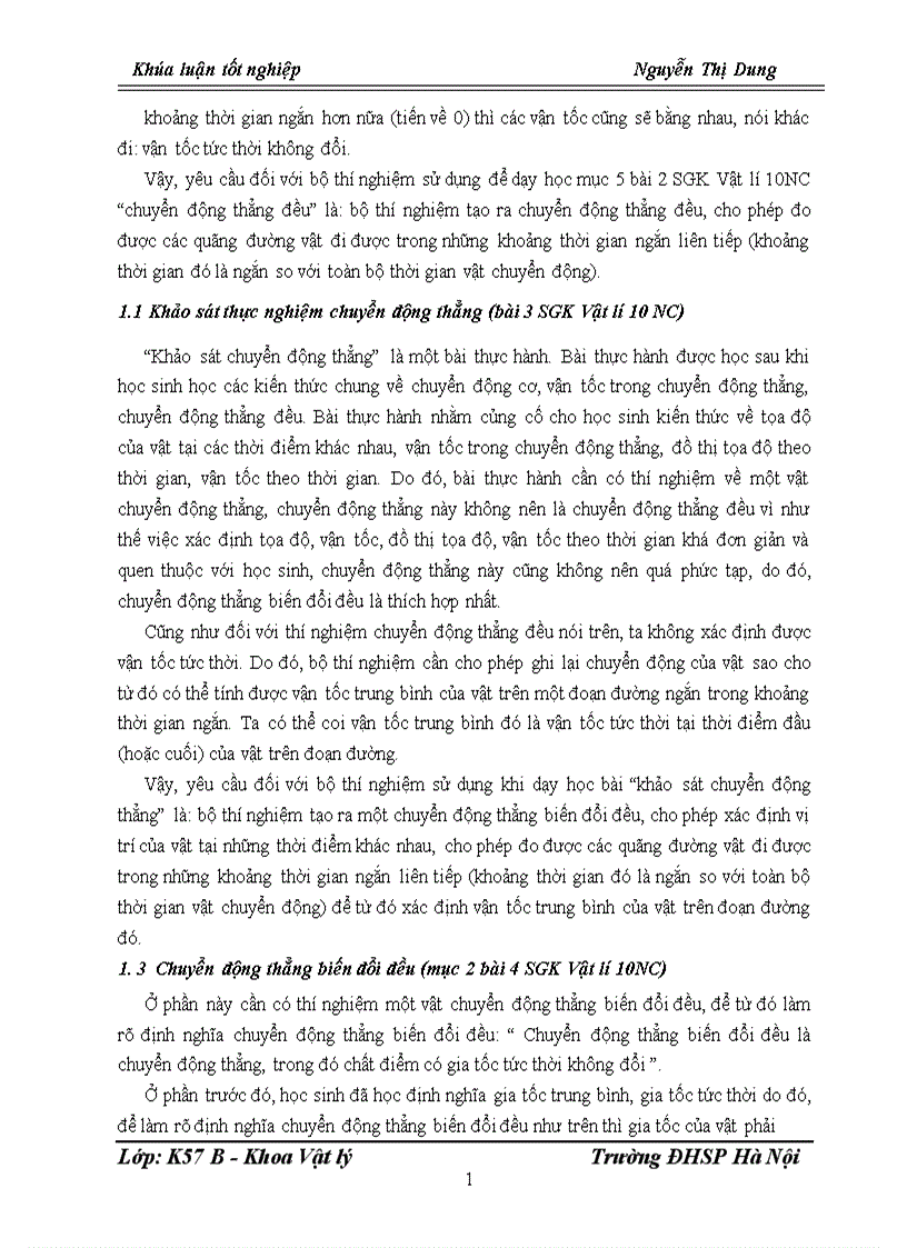 image for page Thiết kế chế tạo bộ thí nghiệm chuyển động thẳng để phục vụ dạy học phần cơ học trong chương trình SGK lớp 10 THPT 1