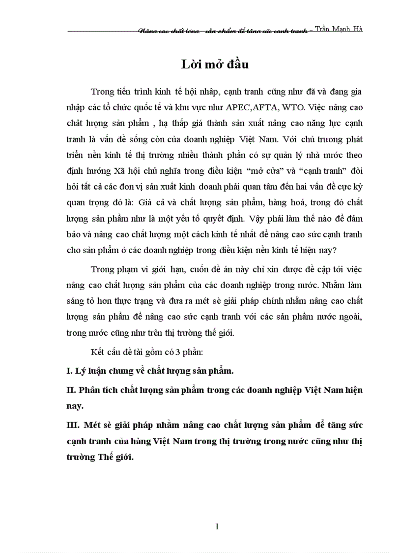 image for page Nâng cao chất lượng sản phẩm để tăng sức cạnh tranh