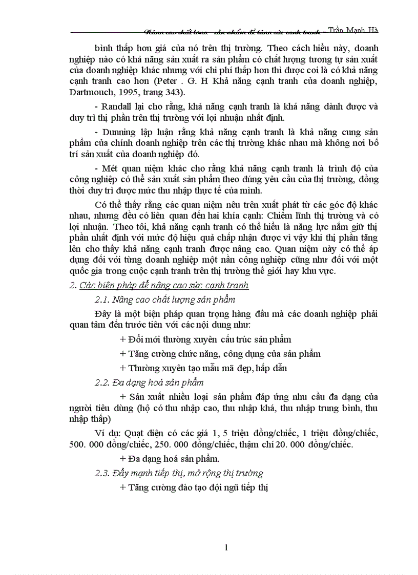 image for page Nâng cao chất lượng sản phẩm để tăng sức cạnh tranh