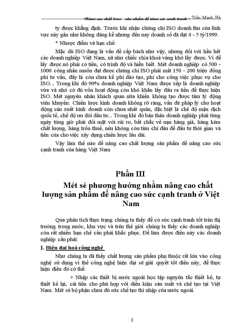 image for page Nâng cao chất lượng sản phẩm để tăng sức cạnh tranh