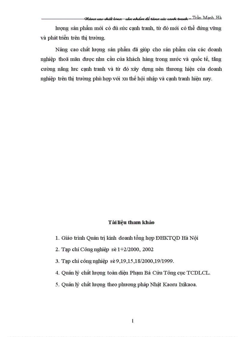 image for page Nâng cao chất lượng sản phẩm để tăng sức cạnh tranh