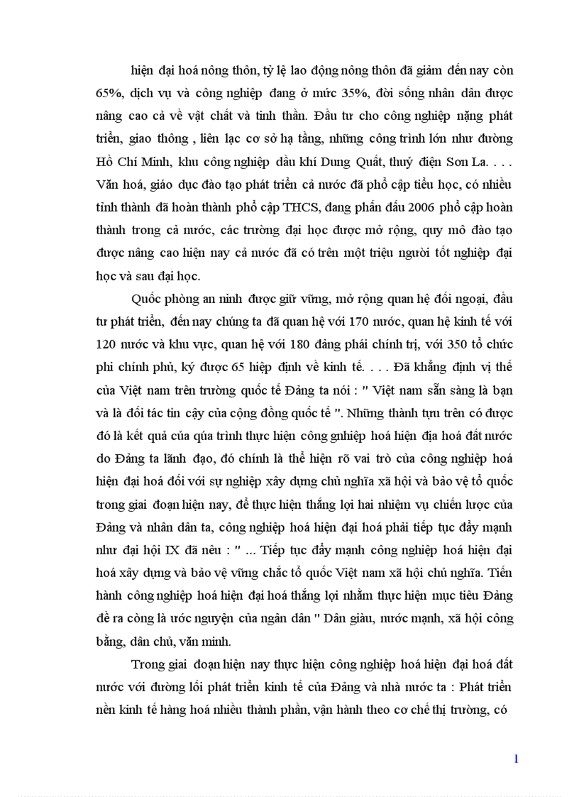 image for page Công nghiệp hoá hiện đại hoá và vai trò của nó đối với sự nghiệp xây dựng chủ nghĩa x hội ở nước ta hiện nay