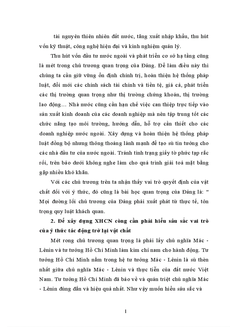 image for page Phân tích mối quan hệ giữa vật chất và ý thức vận dụng vào việc xây dựng xã hội chủ nghĩa ở nước ta