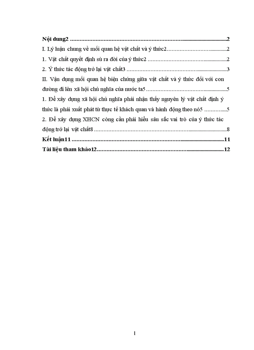 image for page Phân tích mối quan hệ giữa vật chất và ý thức vận dụng vào việc xây dựng xã hội chủ nghĩa ở nước ta