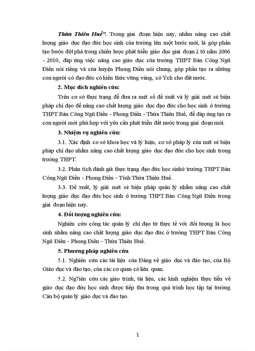 image for page Thực trạng của việc chỉ đạo nhằm nâng cao chất lượng giáo dục đạo đức học sinh của trường THPT Bán Công Ngũ Điền Phong Điền Thừa Thiên Huế