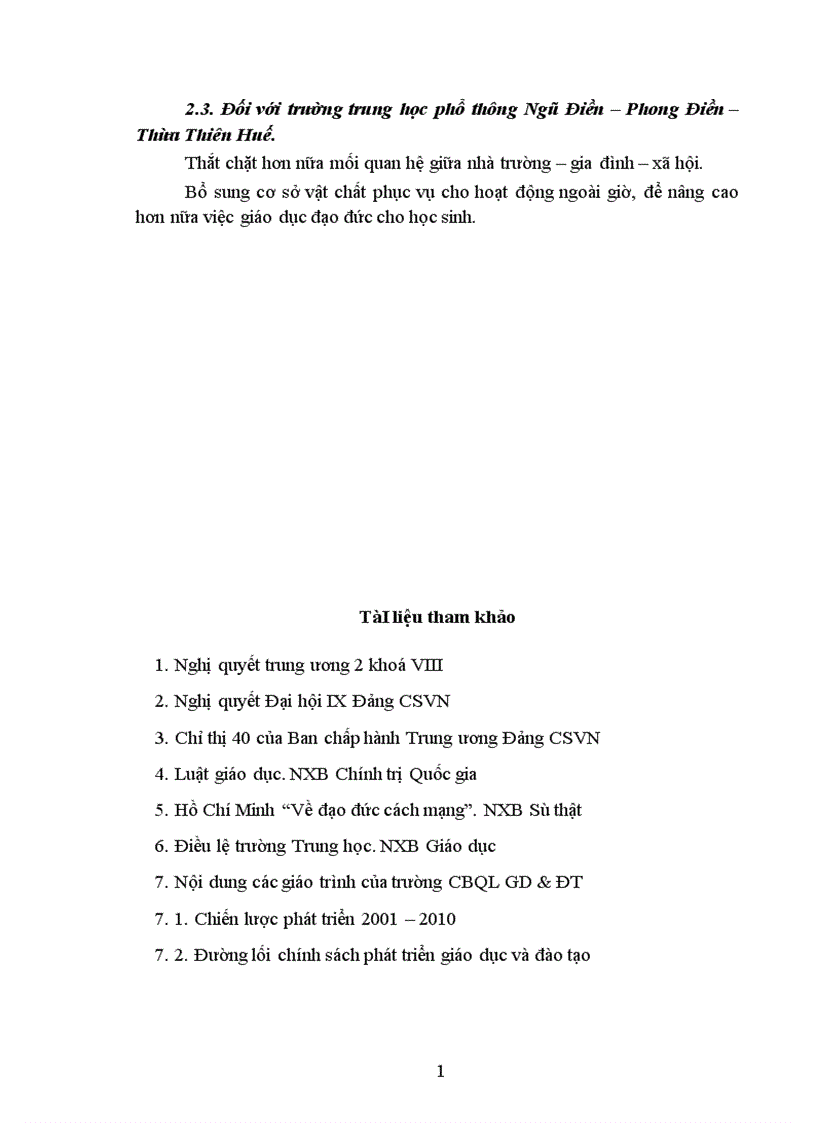 image for page Thực trạng của việc chỉ đạo nhằm nâng cao chất lượng giáo dục đạo đức học sinh của trường THPT Bán Công Ngũ Điền Phong Điền Thừa Thiên Huế