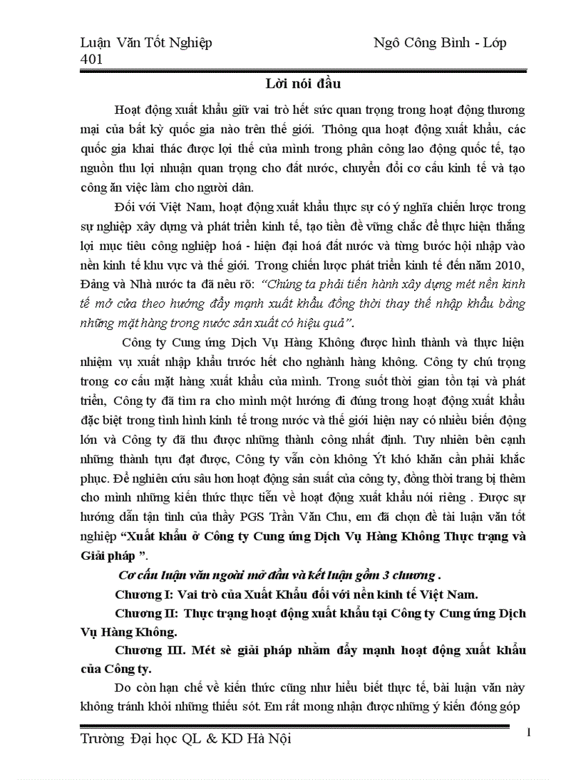 image for page Xuất khẩu ở Công ty Cung ứng Dịch Vụ Hàng Không Thực trạng và Giải pháp