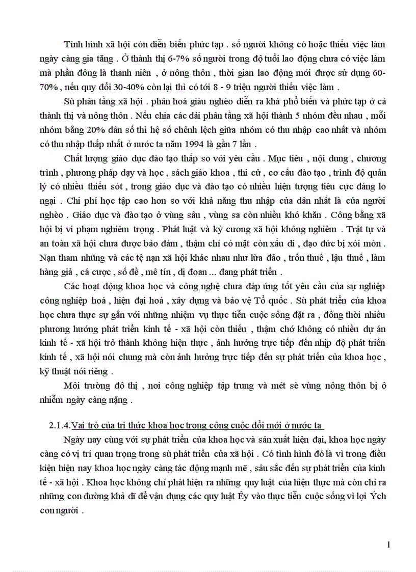 image for page ý thức và vai trò của tri thức khoa học trong công cuộc đổi mới của nơước ta hiện nay