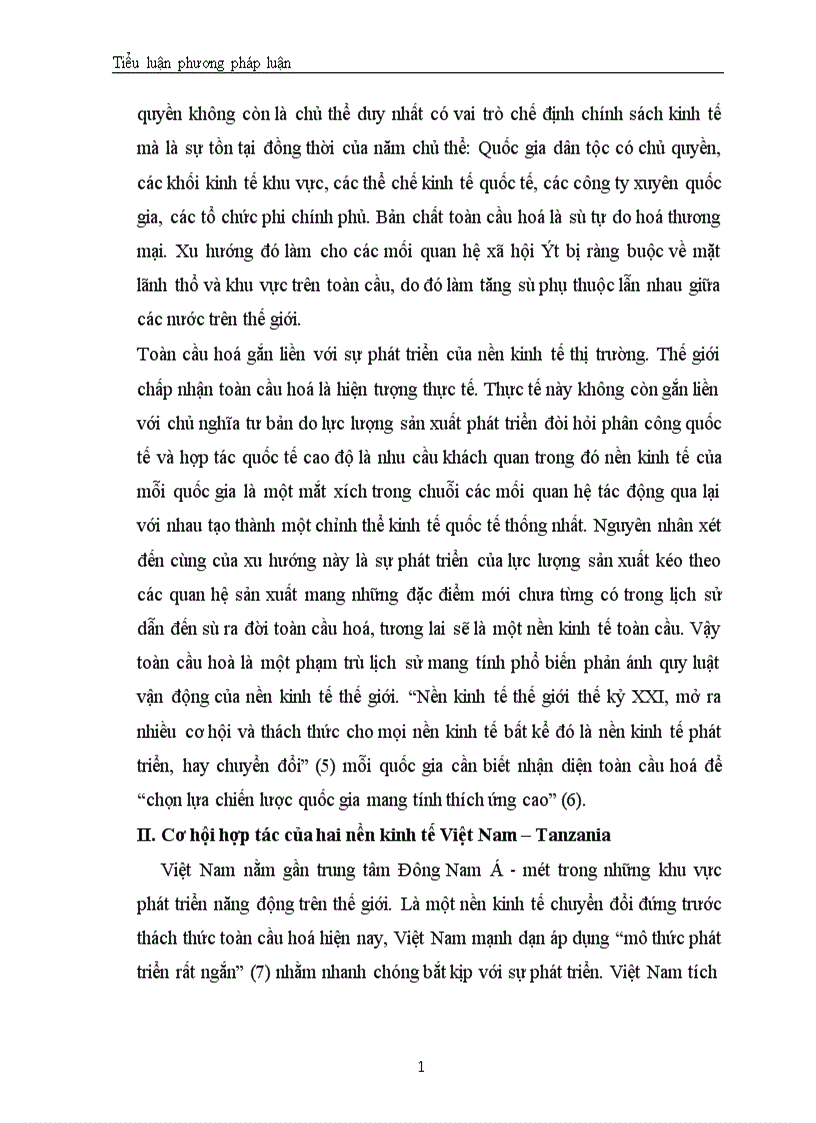 image for page Triển vọng hợp tác kinh tế Việt Nam Tanzania