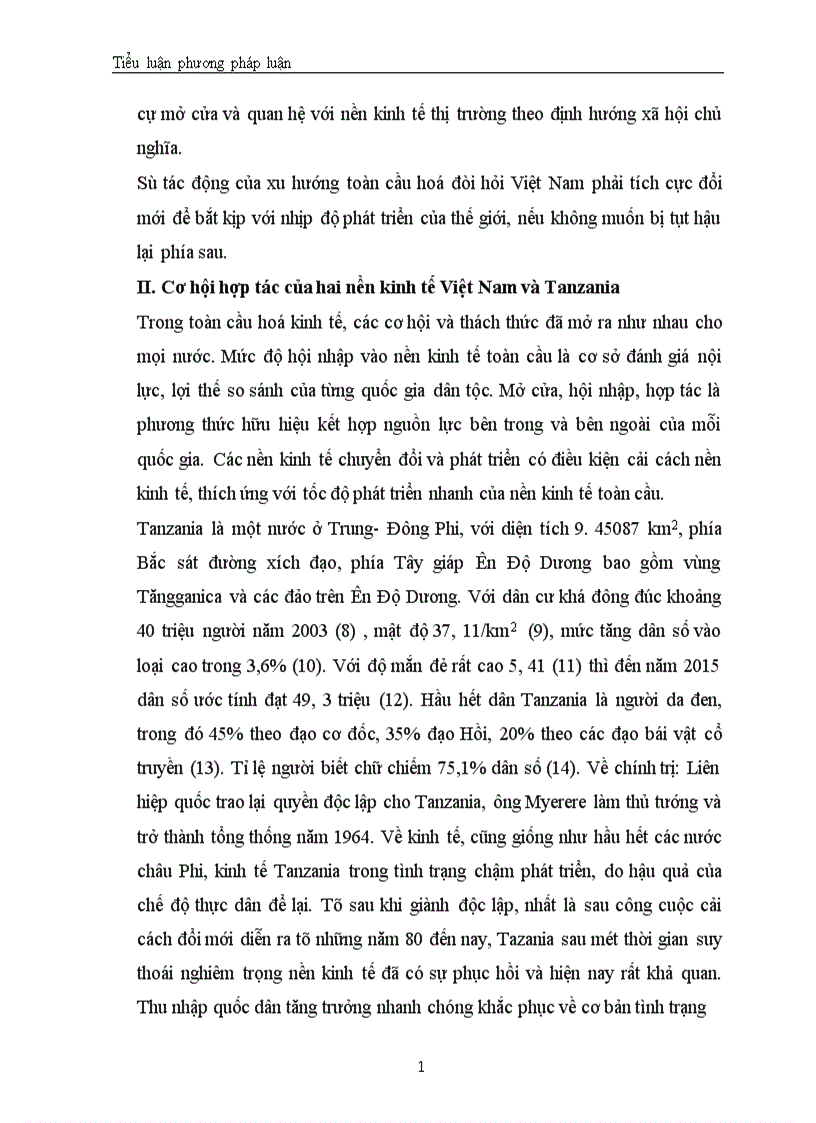 image for page Triển vọng hợp tác kinh tế Việt Nam Tanzania