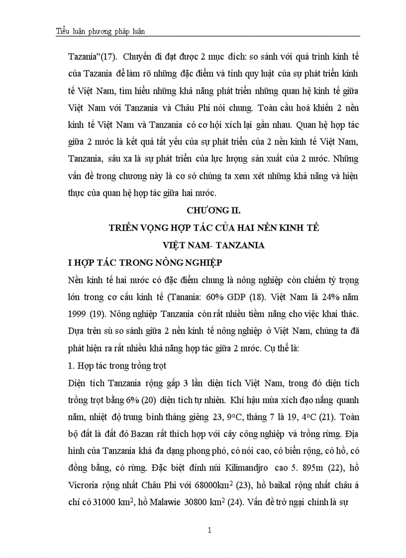 image for page Triển vọng hợp tác kinh tế Việt Nam Tanzania