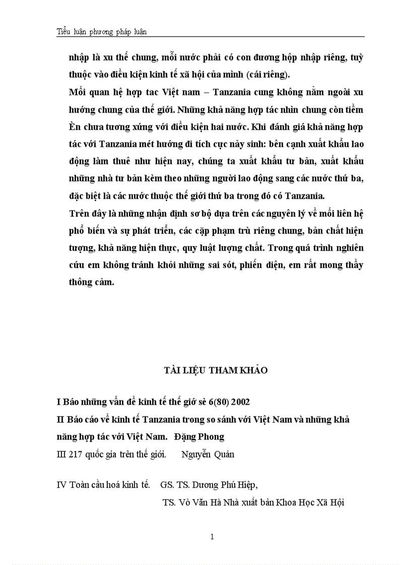 image for page Triển vọng hợp tác kinh tế Việt Nam Tanzania
